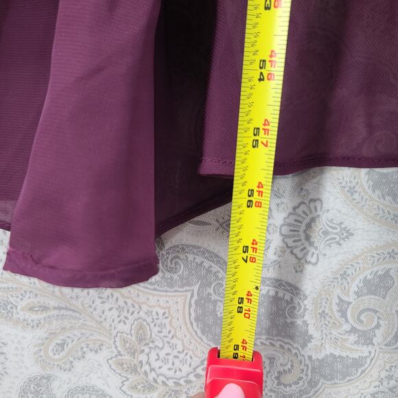 Mother of the Bride Asymmetrical formal Gown Embroidered floral bodice Size 16W - Picture 8 of 16